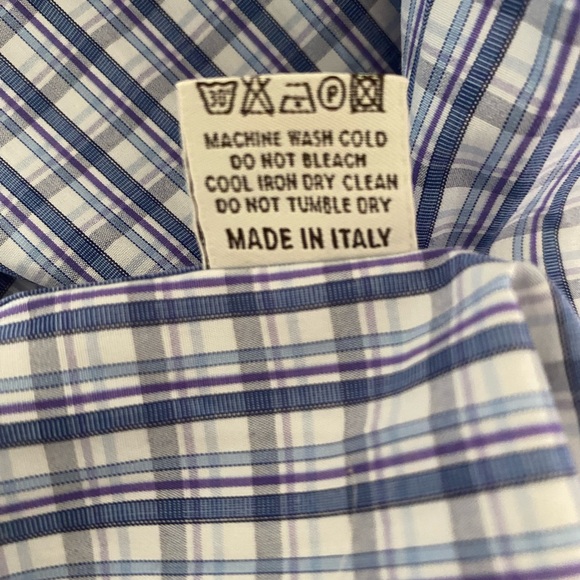 CANALI Men’s Check Long Sleeve Button Down Shirt Size 16 1/2 - Picture 10 of 10